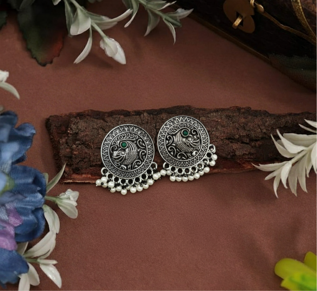 Oxidised Earrings E178