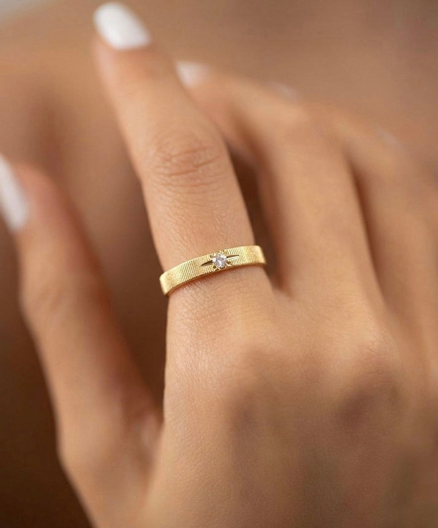 Finger Ring FR67 [Anti-tarnished]