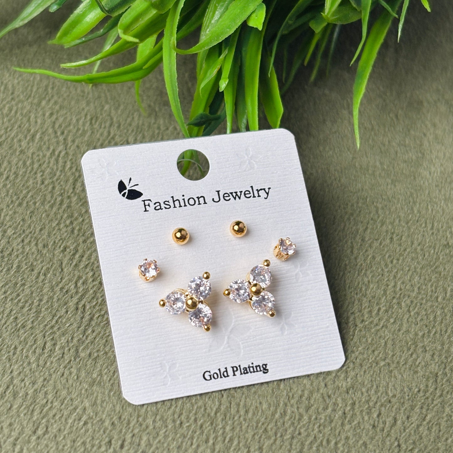 Stud Earrings E377 (Set of 3)