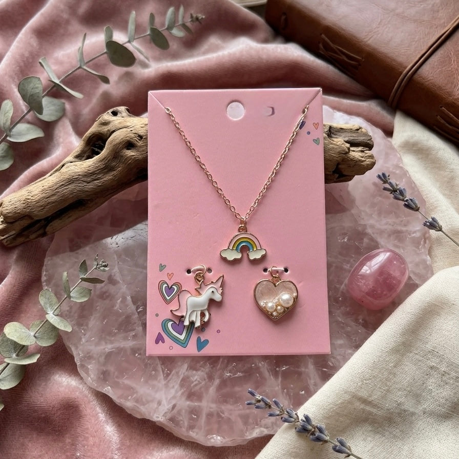 Simple chain SC329 [Kids Charm Chain+Two Extra Pendant]