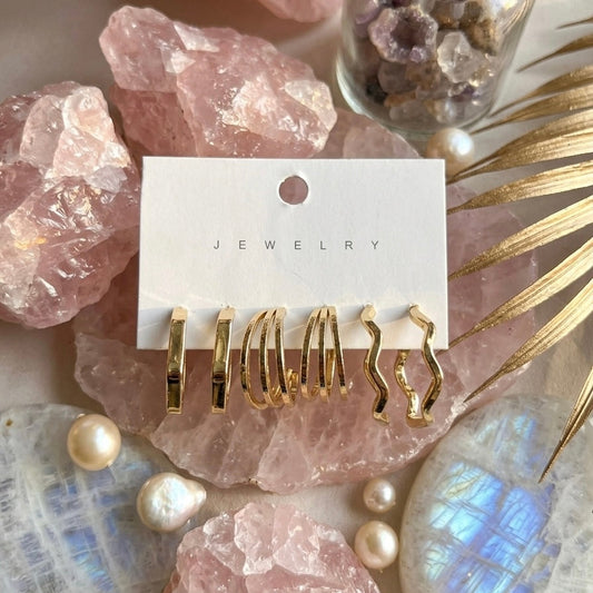 Hoop Earrings E903[Set of 3]