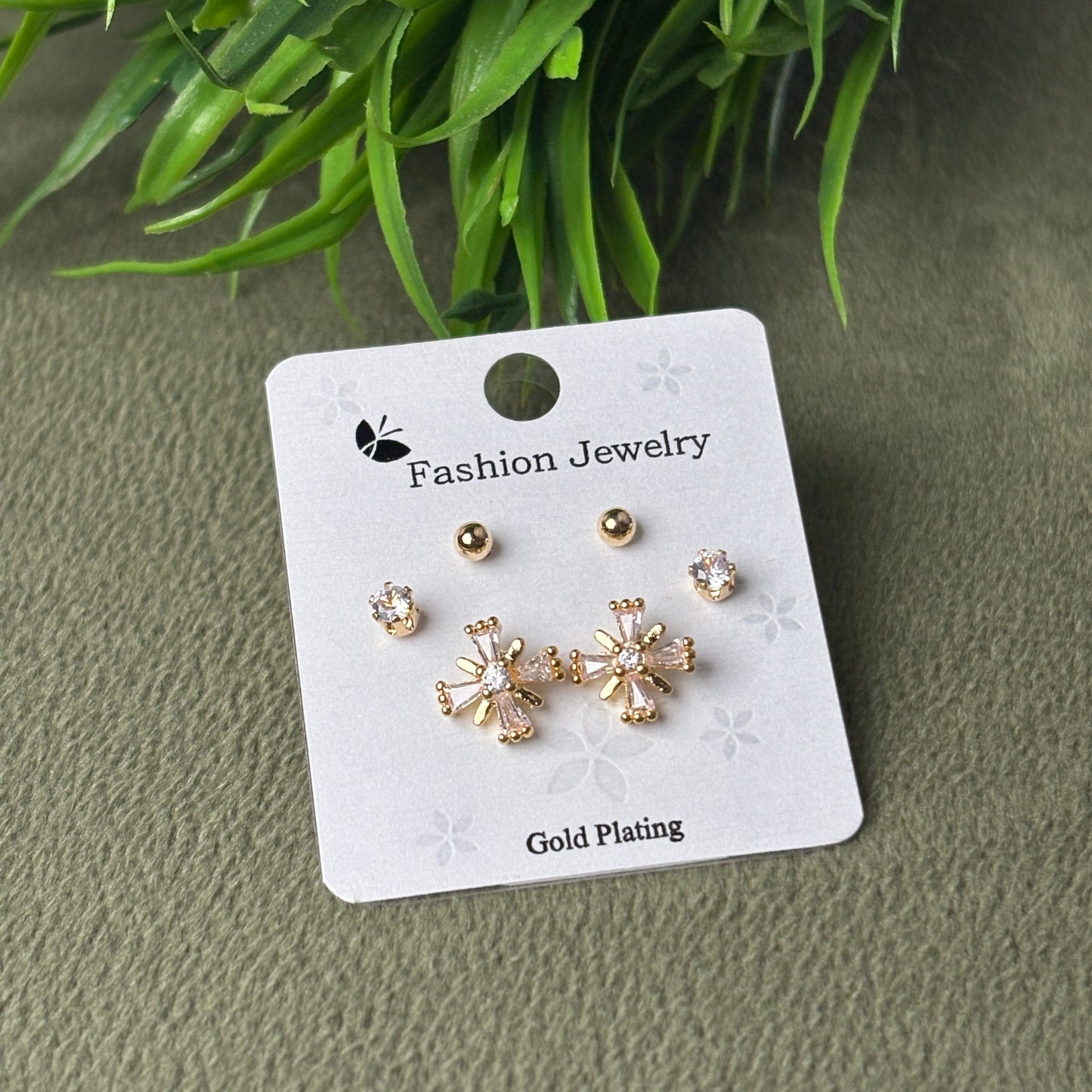 Stud Earrings E375 (Set of 3 )