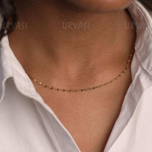 Gold-Toned Two-Layer Simple Chain SC350