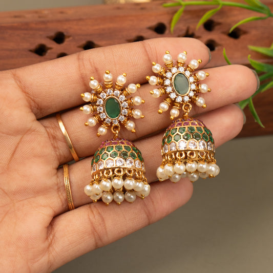 Antique Gold Plated Earrings E1347