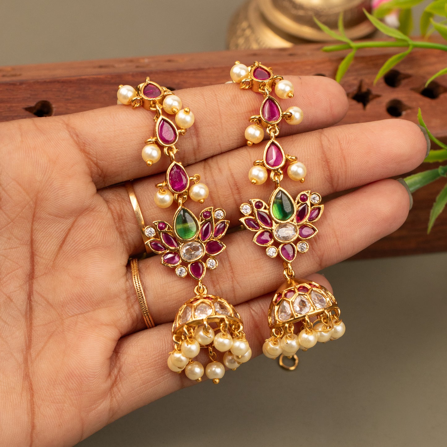 Antique Gold Plated Earrings E1348