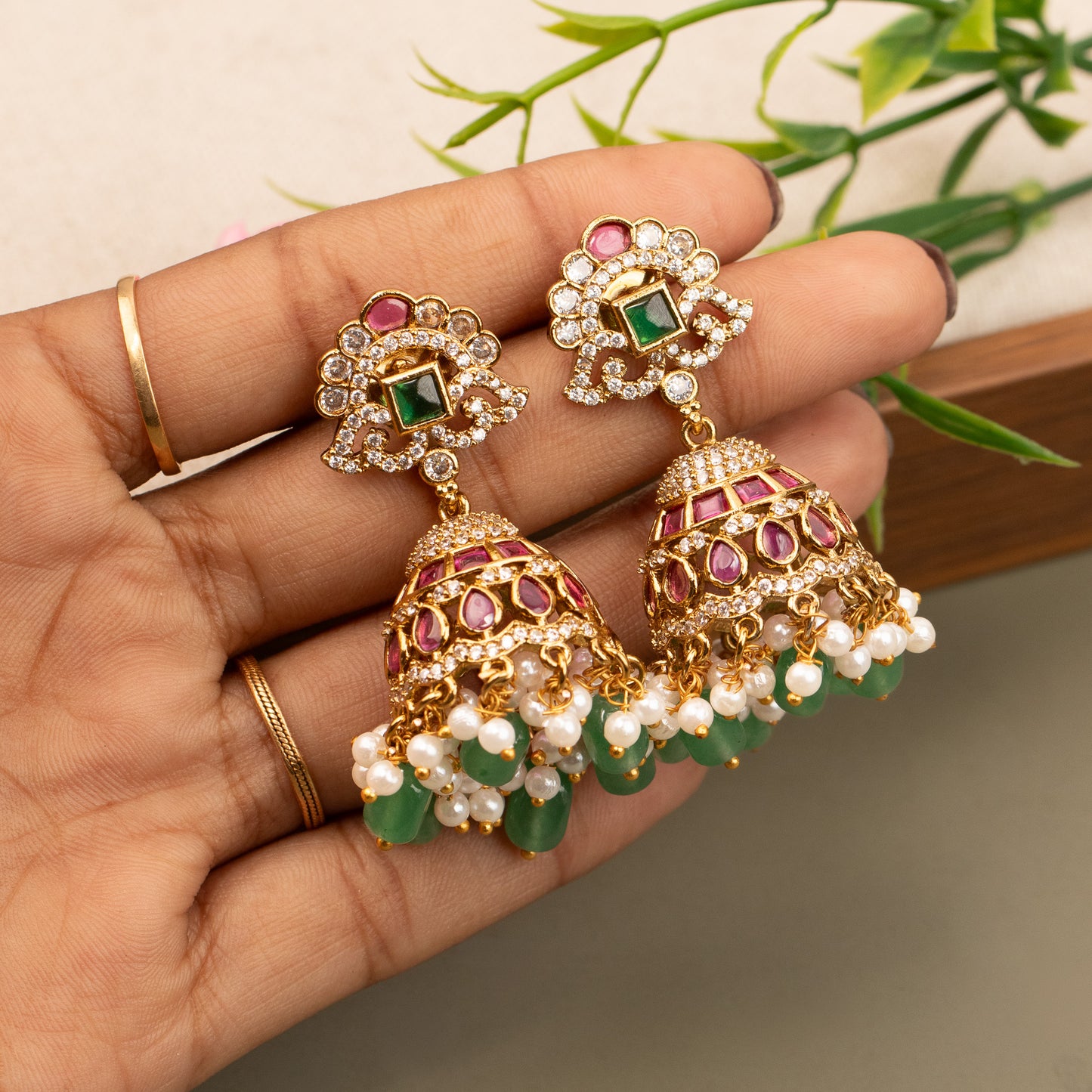Antique Gold Plated Earrings E1363