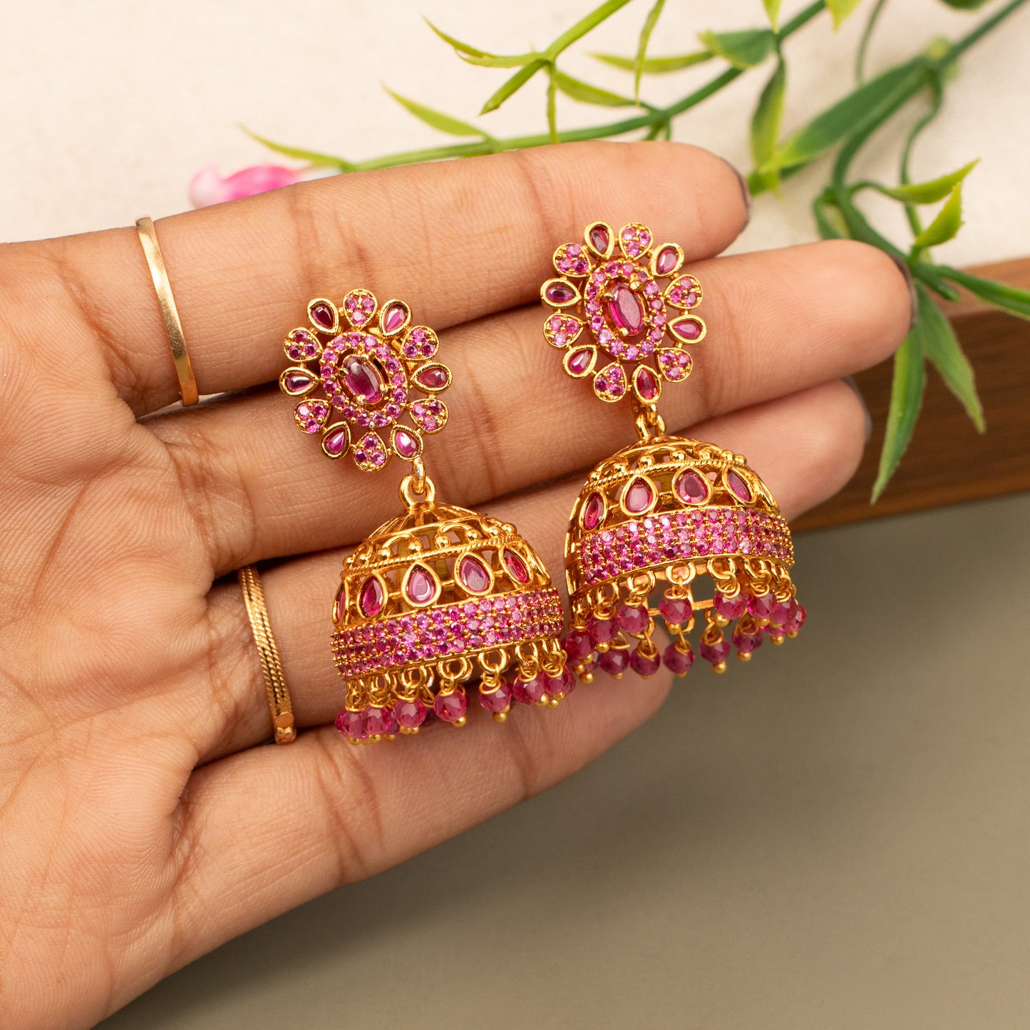 Antique Gold Plated Earrings E1359