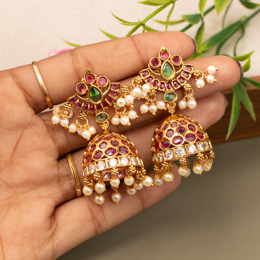 Antique Gold Plated Earrings E1354