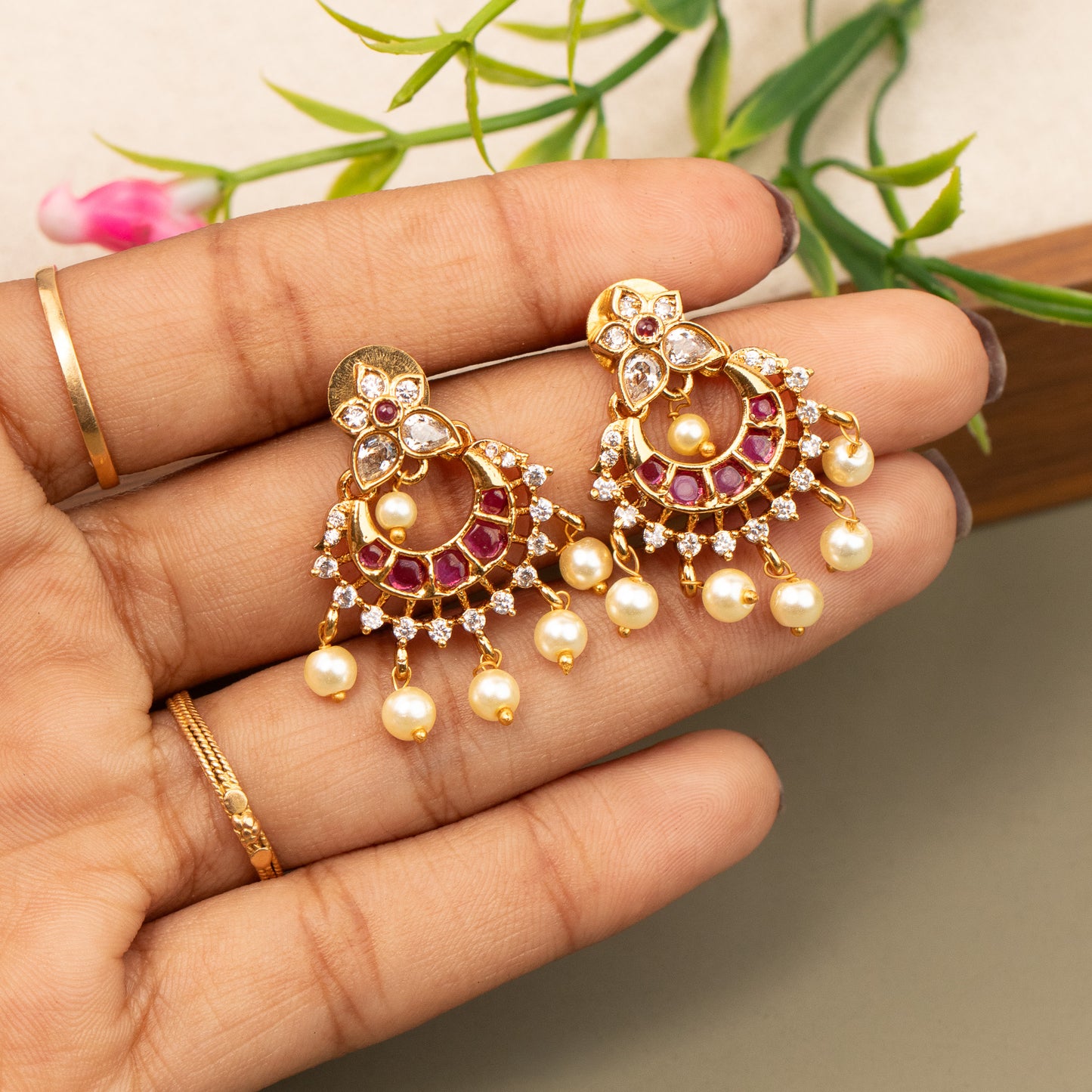 Antique Gold Plated Earrings E1361