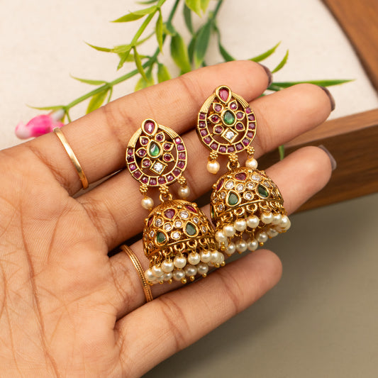 Antique Gold Plated Earrings E1369