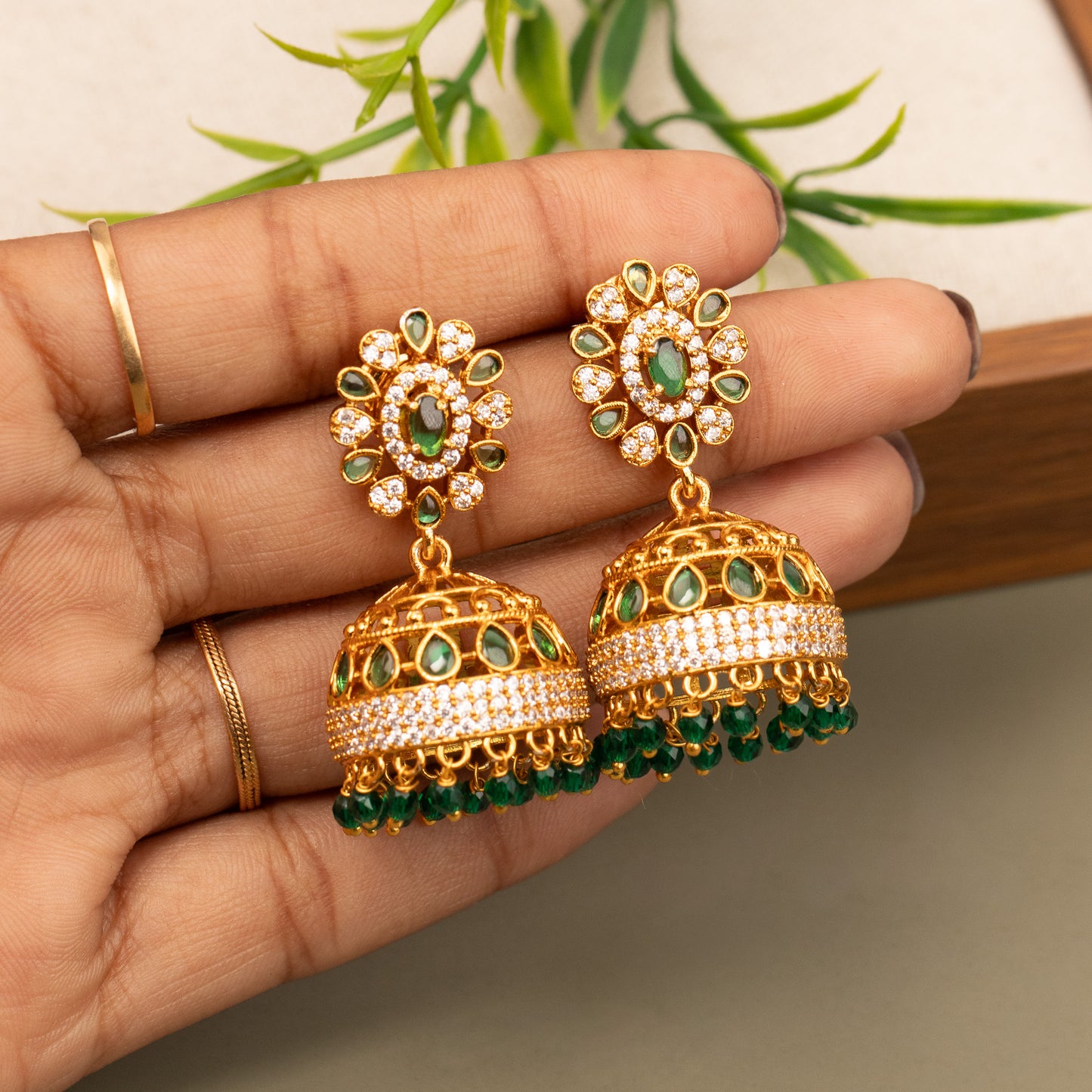 Antique Gold Plated Earrings E1359