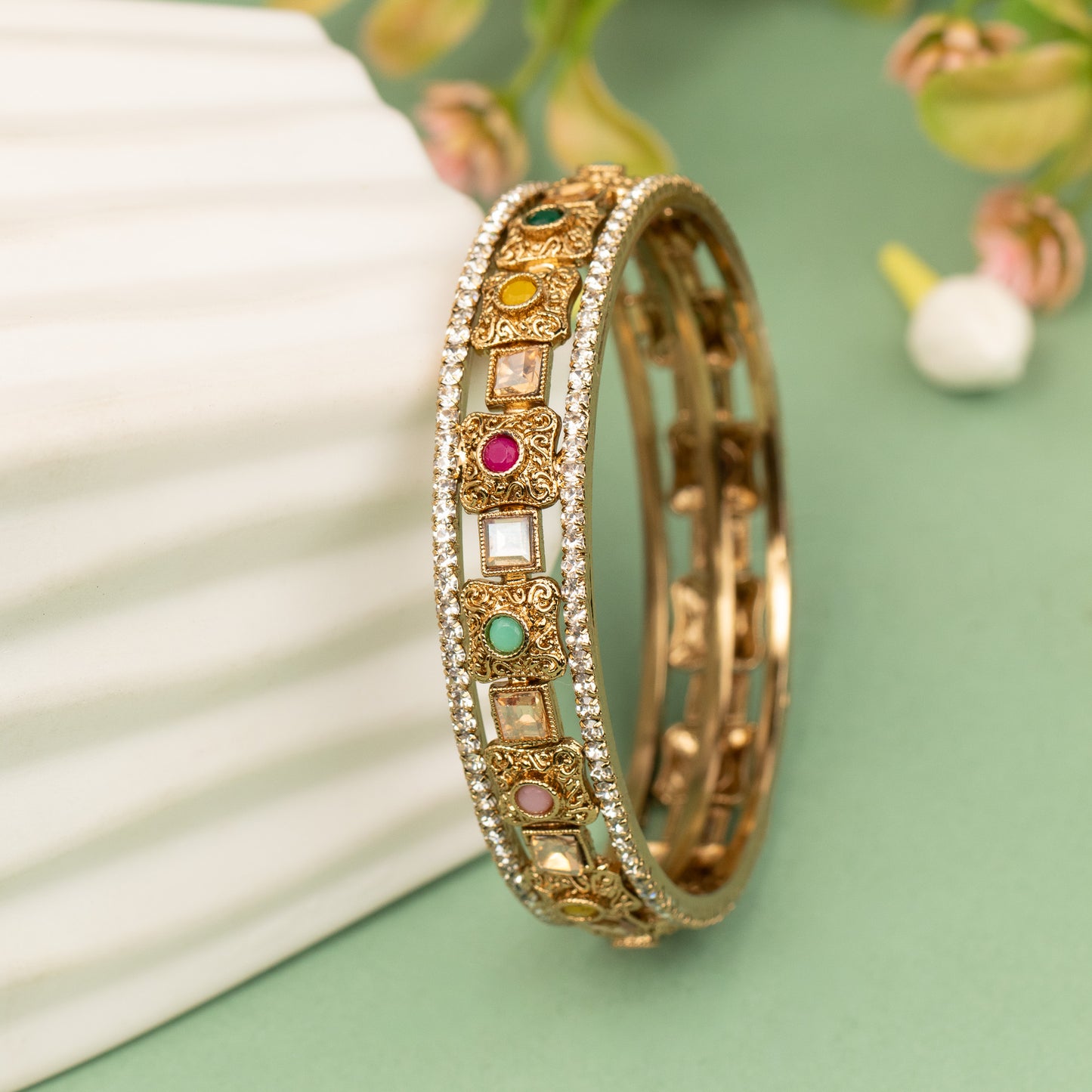 Rubans Gold-Plated Bangles B634