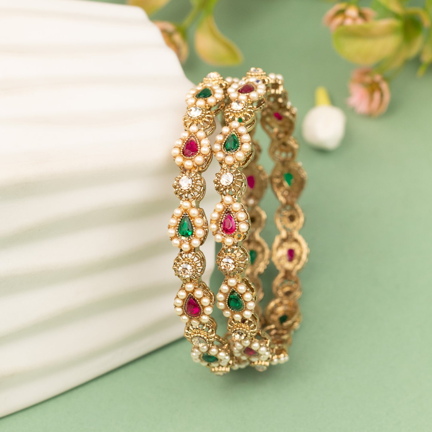 Rubans Gold-Plated Bangles B628 (2 piece)