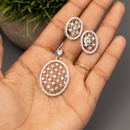 AD Pendant With Stud Earrings P20
