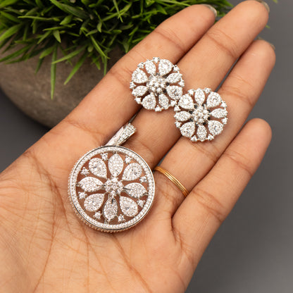 AD Pendant With Stud Earrings P29