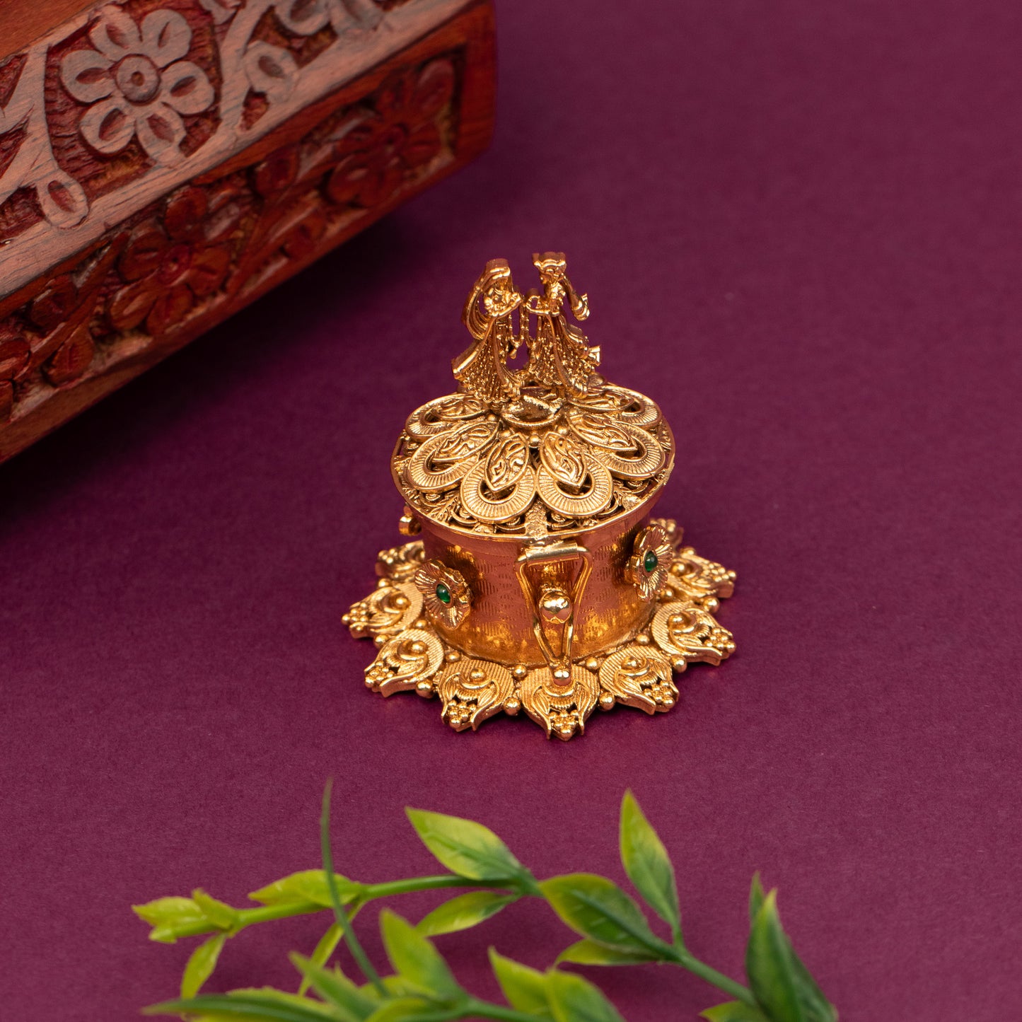 Antique Kumkum box KB14