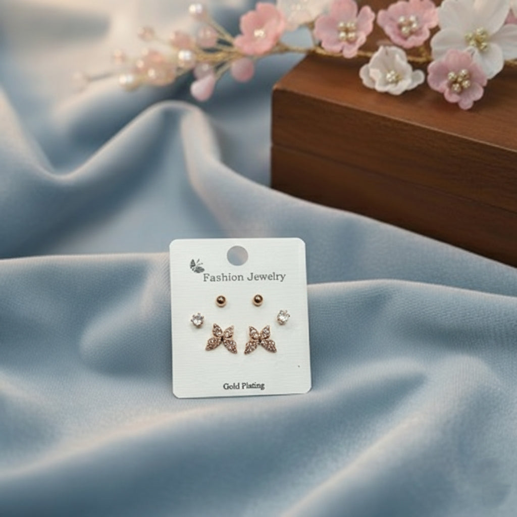 Stud Earrings E281 (Set of 3)