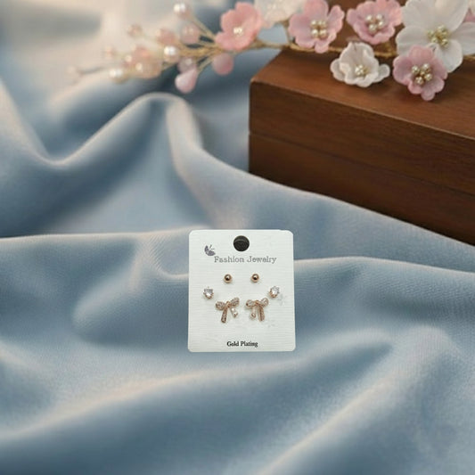 Stud Earrings E283 (Set of 3)