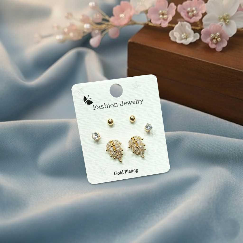 Stud Earrings E290 (Set of 3)