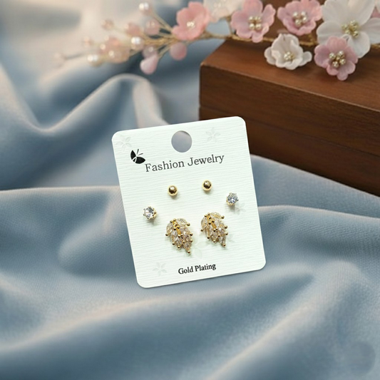 Stud Earrings E290 (Set of 3)