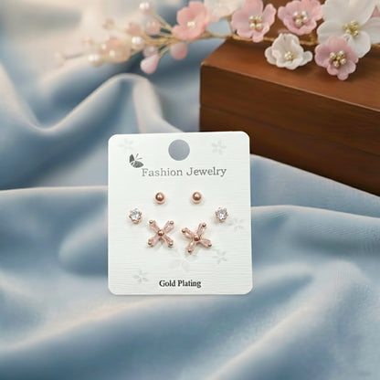 Stud Earrings E292 (Set of 3)