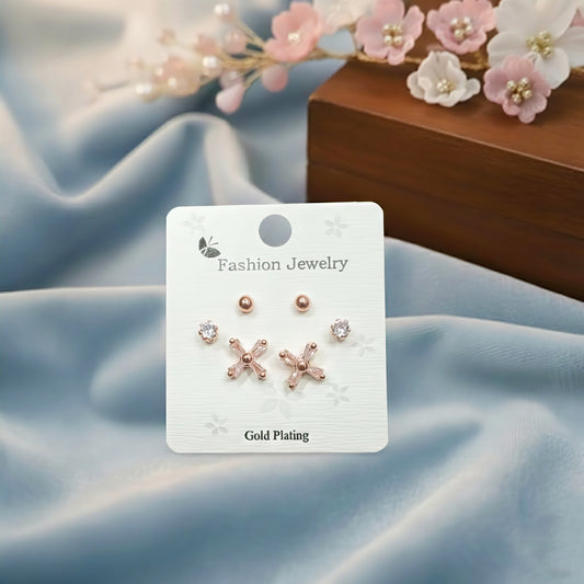 Stud Earrings E292 (Set of 3)