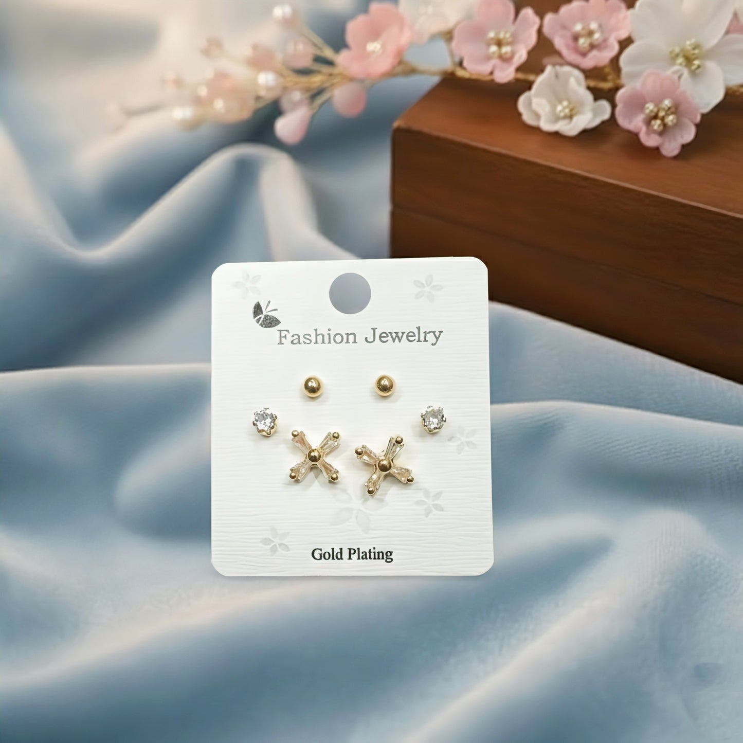 Stud Earrings E292 (Set of 3)