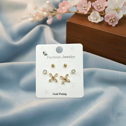 Stud Earrings E292 (Set of 3)