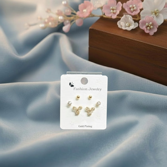 Stud Earrings E294 (Set of 3)