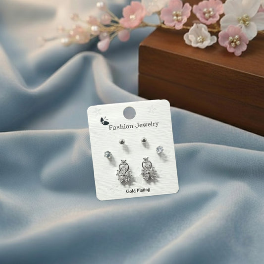 Stud Earrings E381[Set of 3]