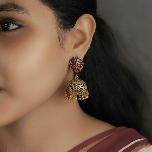 Oxidised Earrings E401