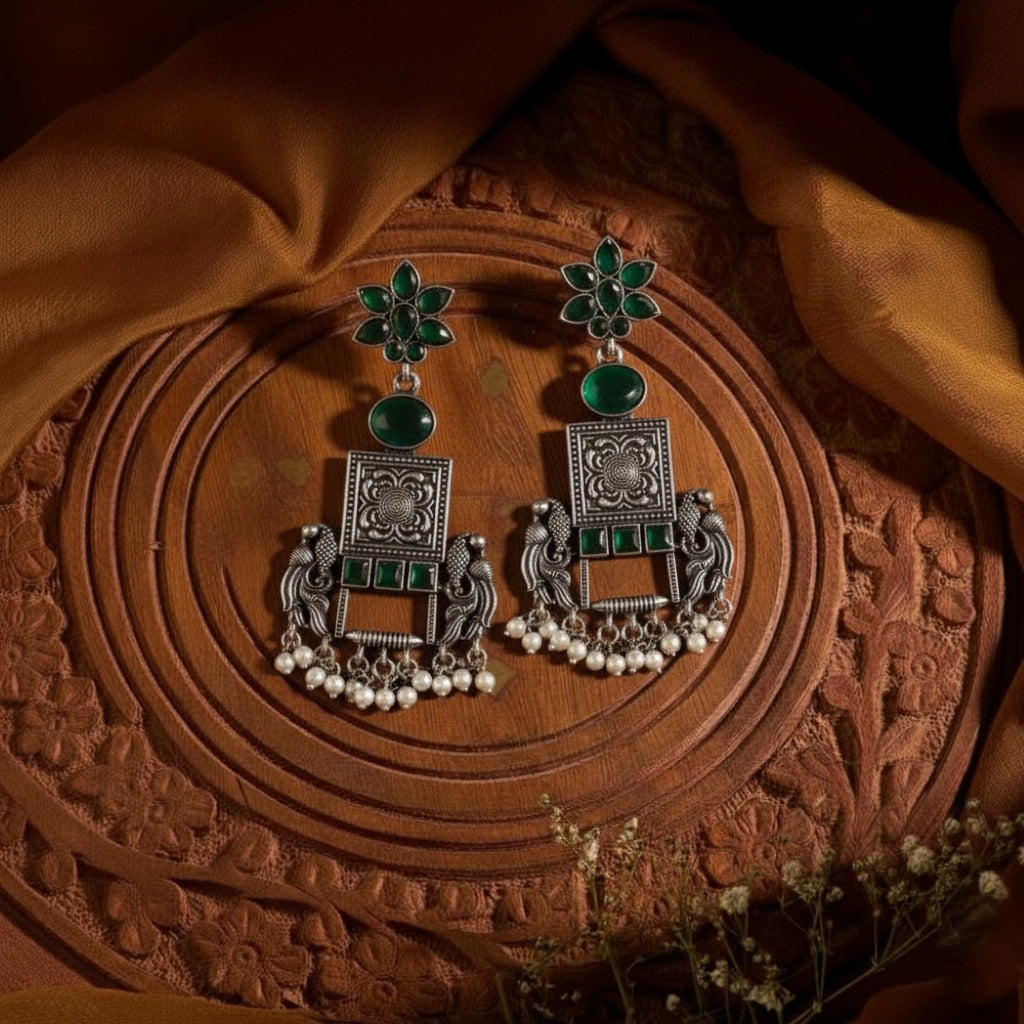 Oxidised Earrings E763