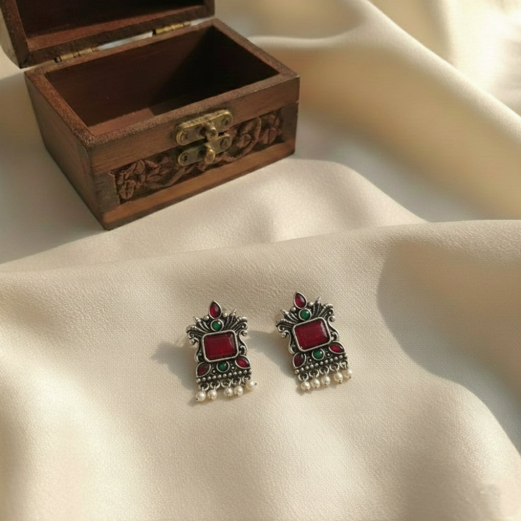 Oxidised Earrings E789