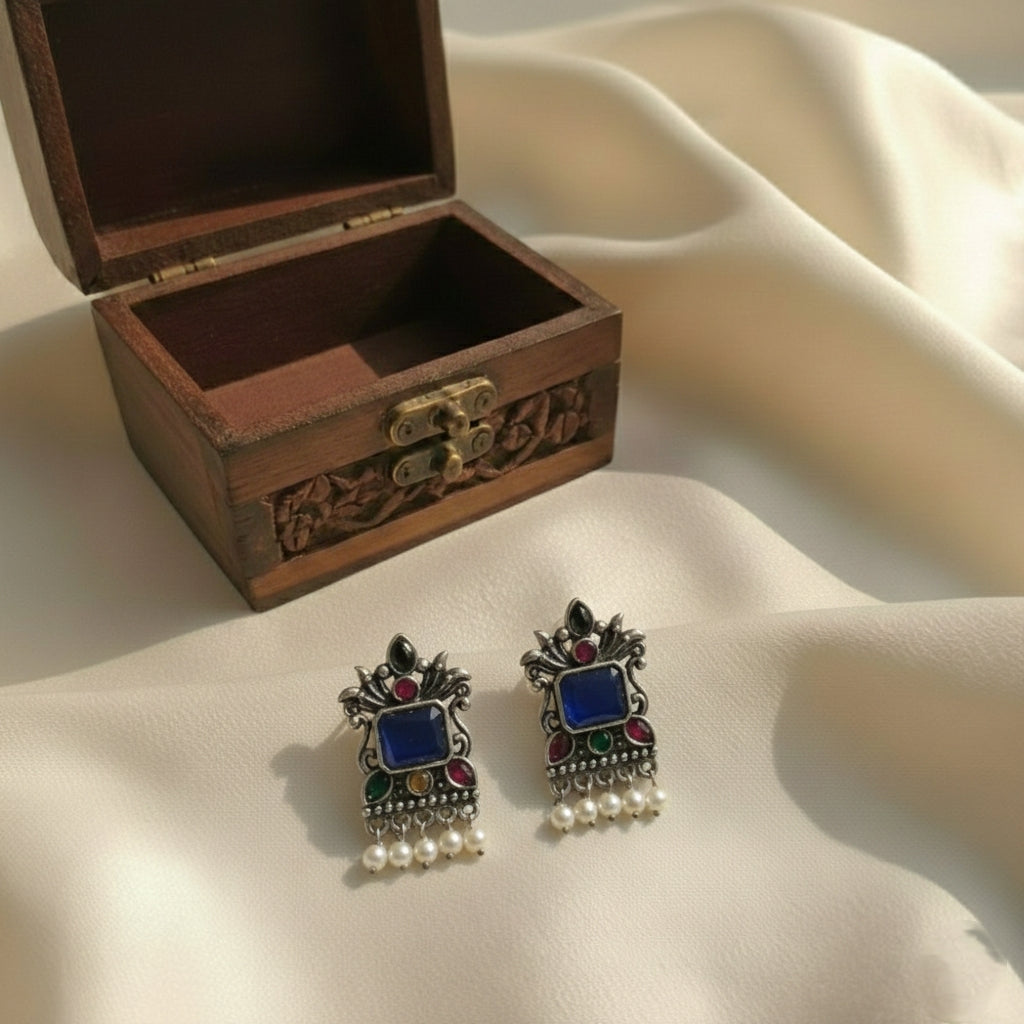 Oxidised Earrings E789
