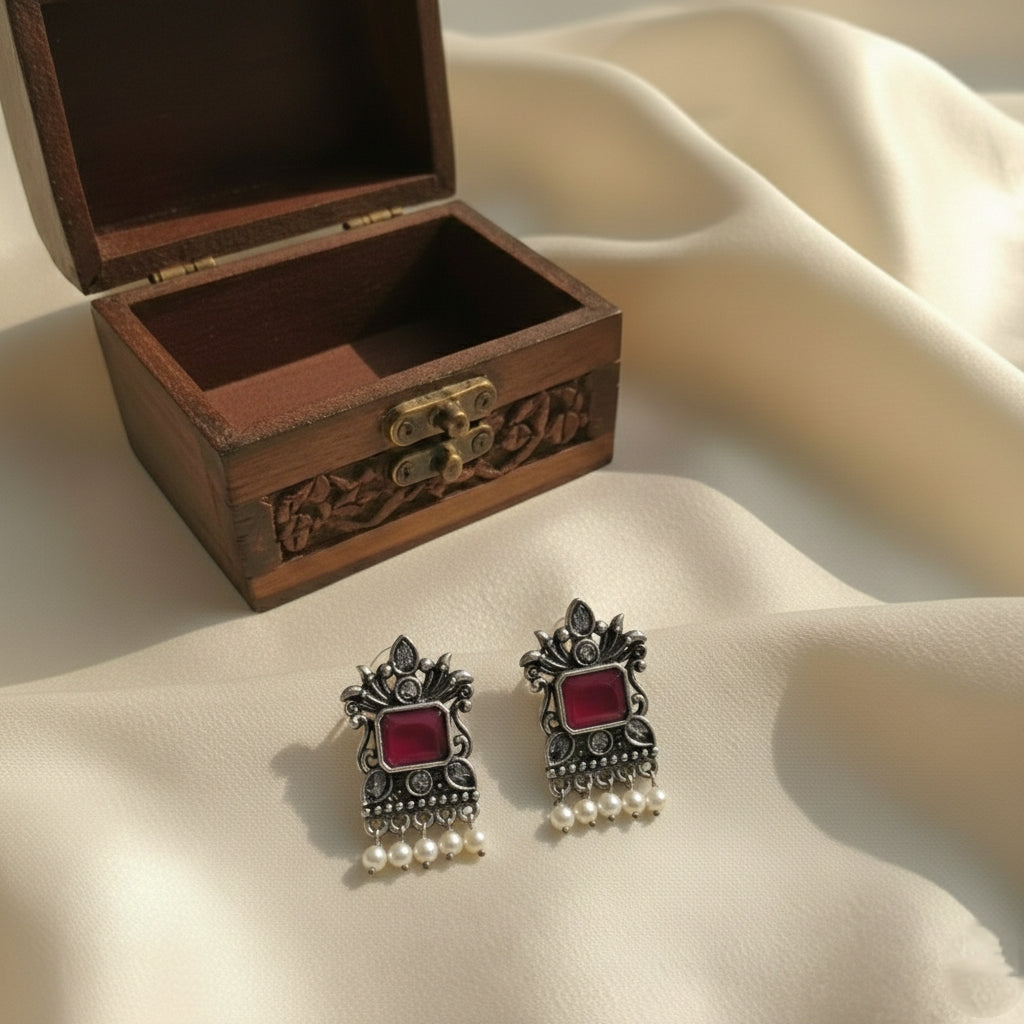 Oxidised Earrings E789
