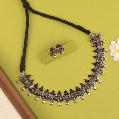 Oxidised Necklace 1474