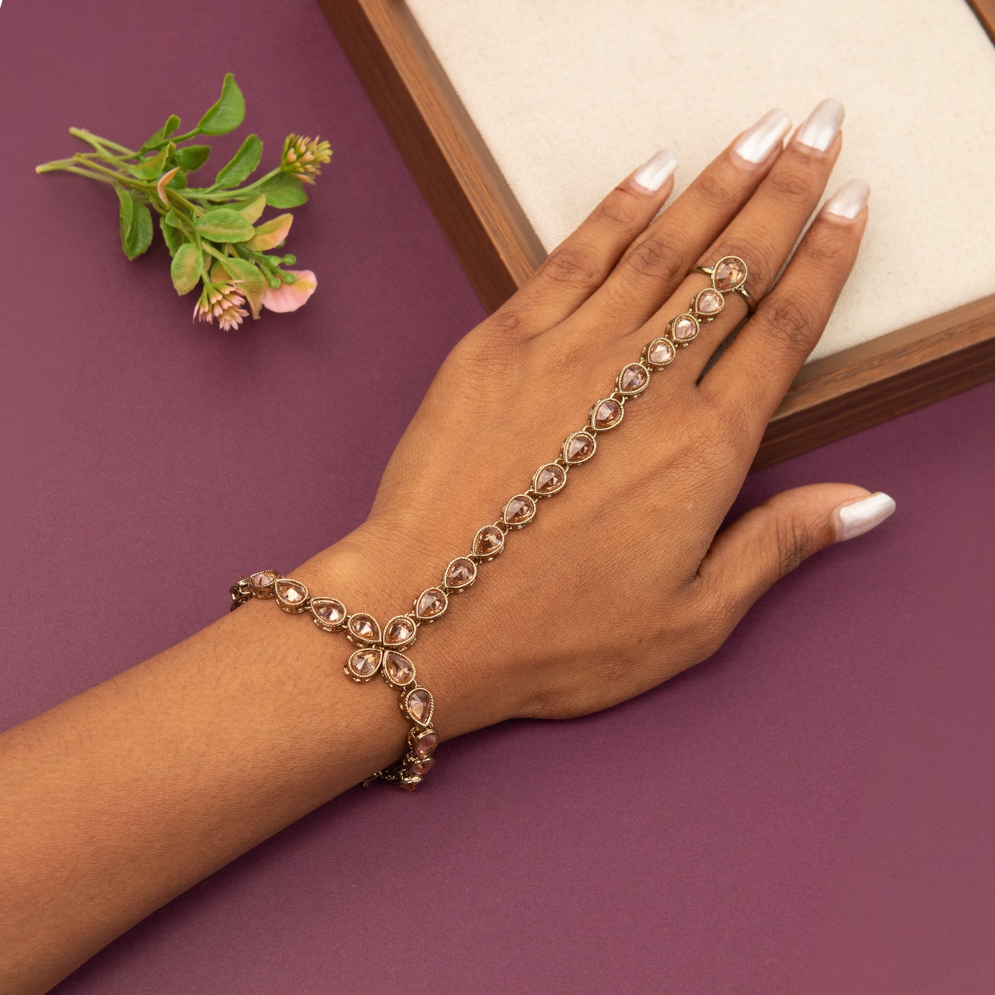 Hand Bracelet with Ring BR149