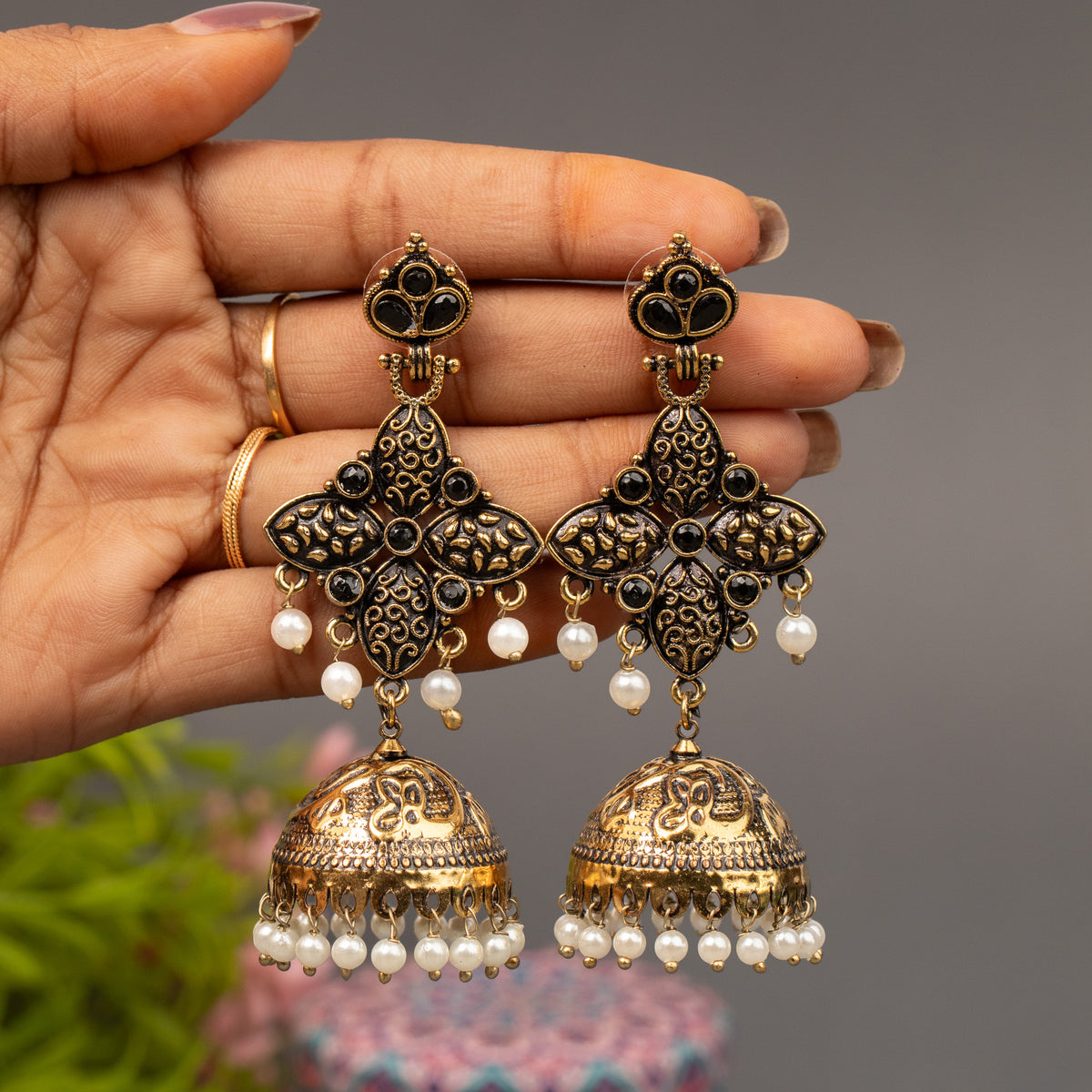 Fancy Jumkha Earrings E1529