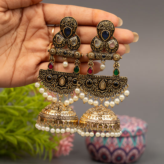 Fancy Jumkha Earrings E1524