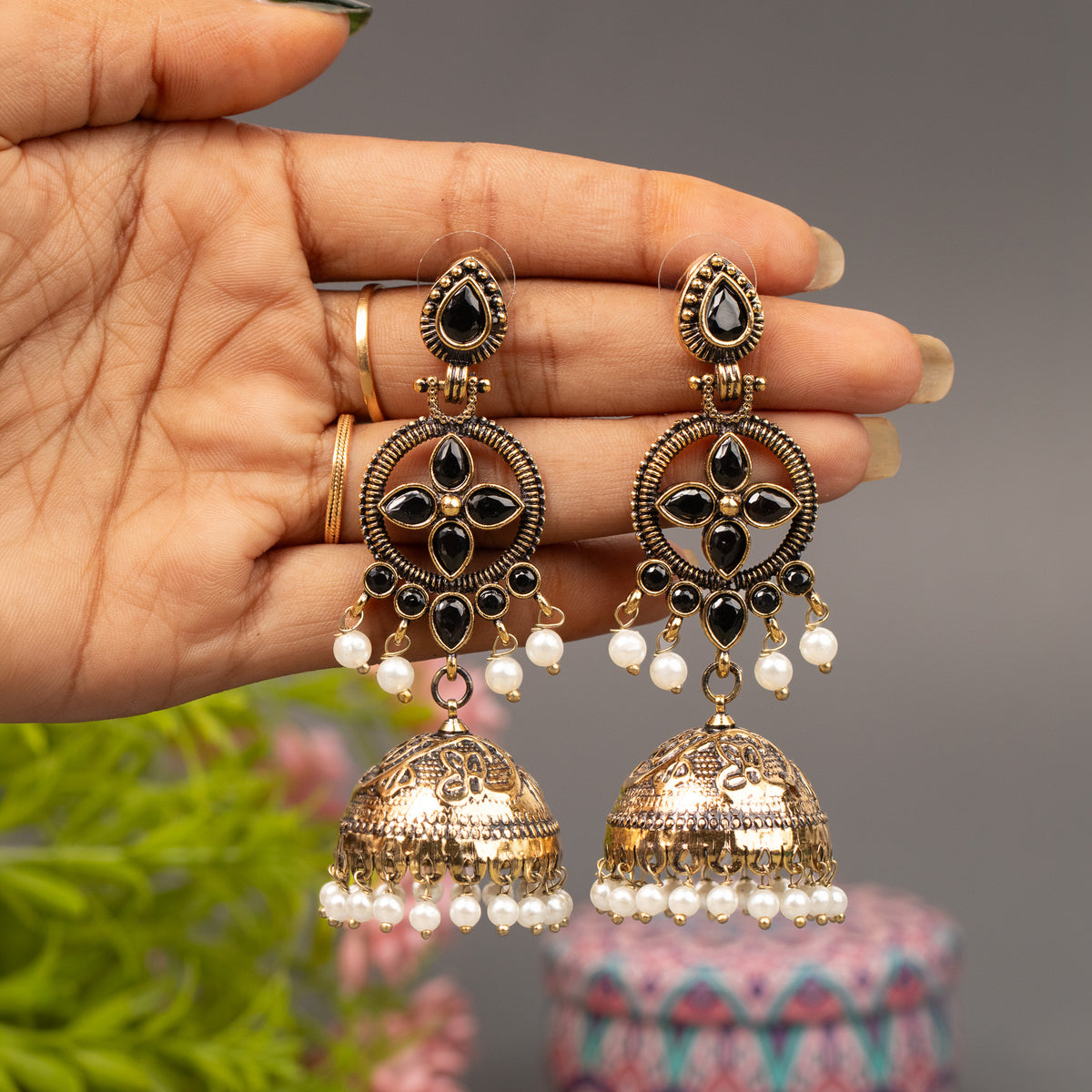 Fancy Jumkha Earrings E1532