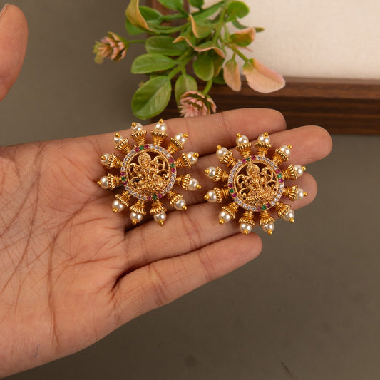 Stud Earrings E821[Antique]