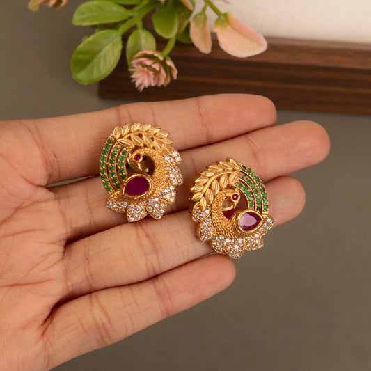 Stud Earrings E822[Antique]