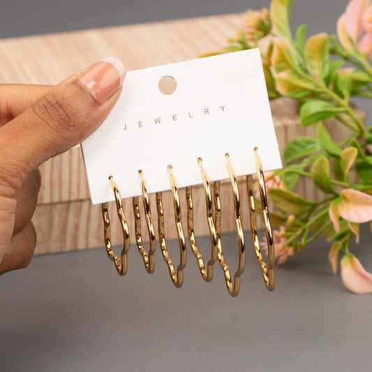 Hoop Earrings E1083[Set of 3]