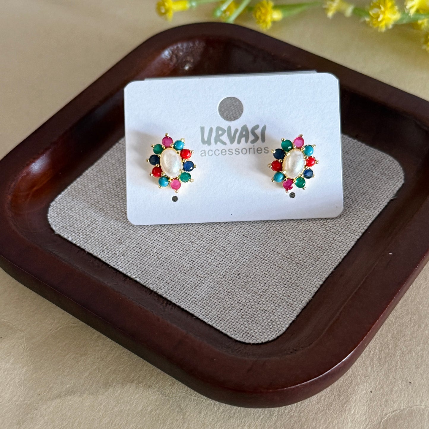 Navaratna Stud Earrings E302