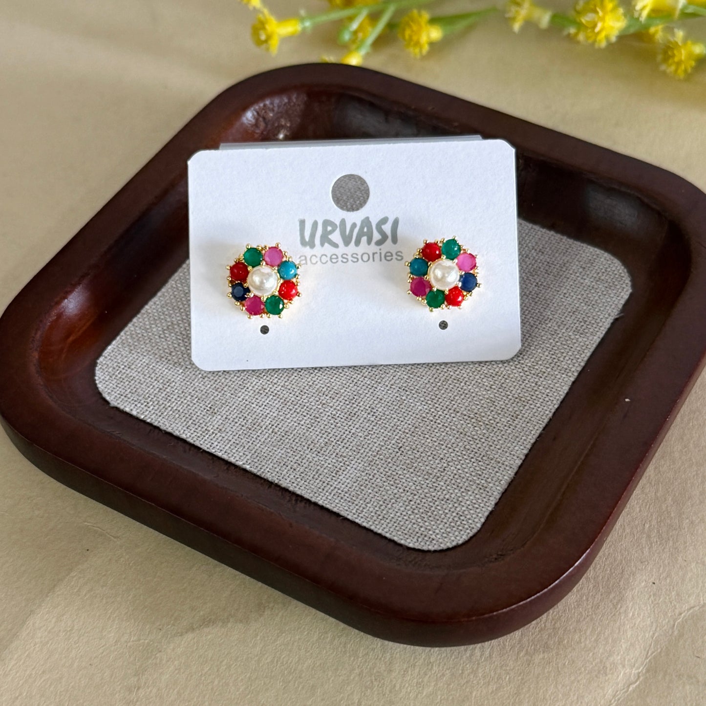 Navaratna Stud Earrings E301