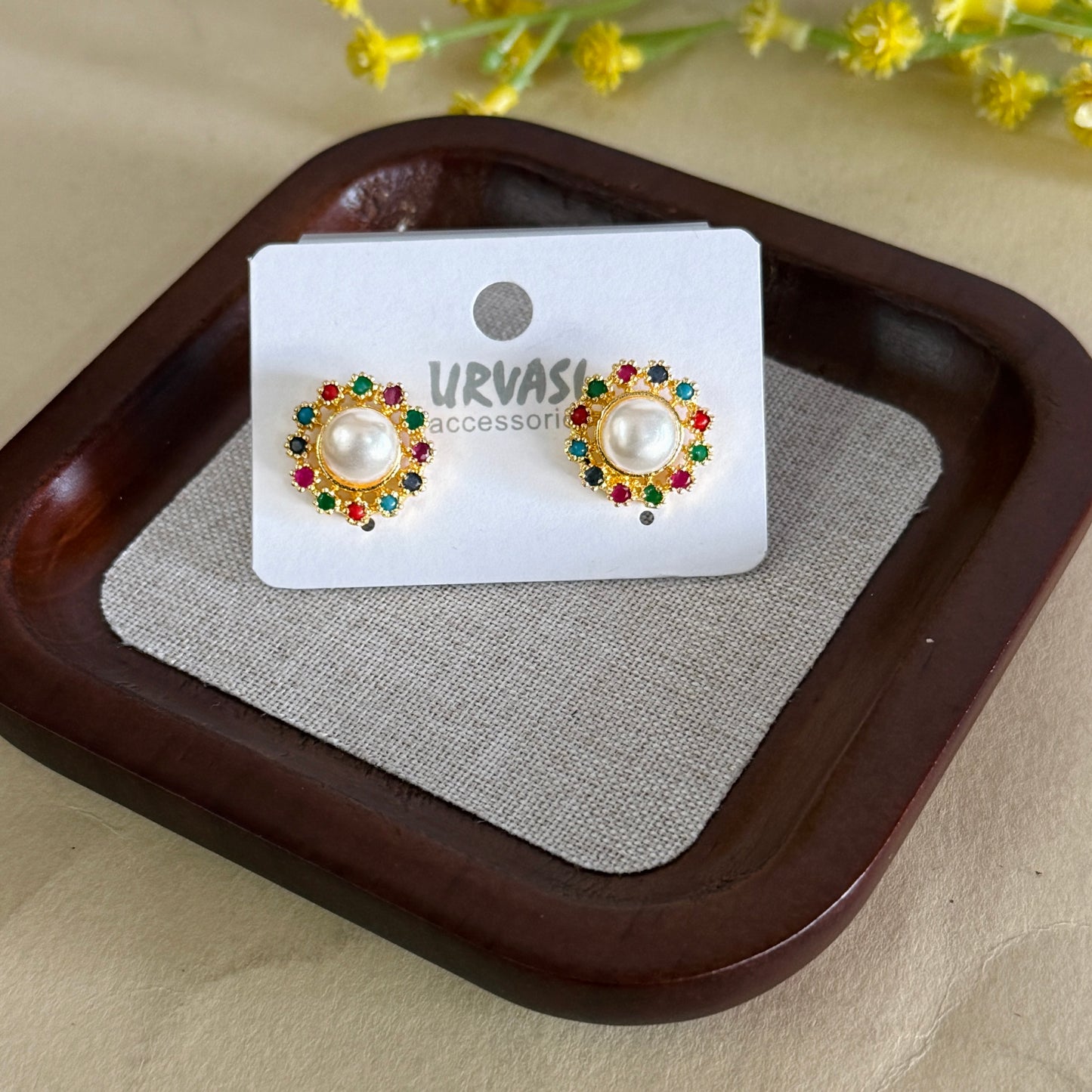 Navaratna Stud Earrings E327