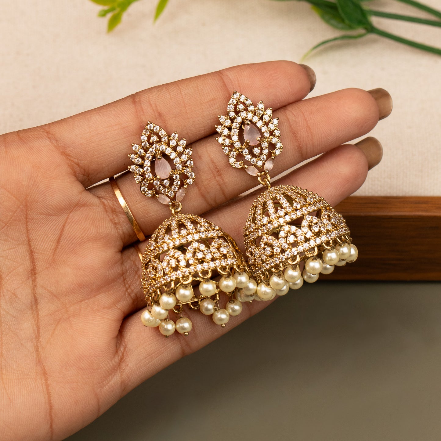 Mehendi Jumkha Earrings E1316