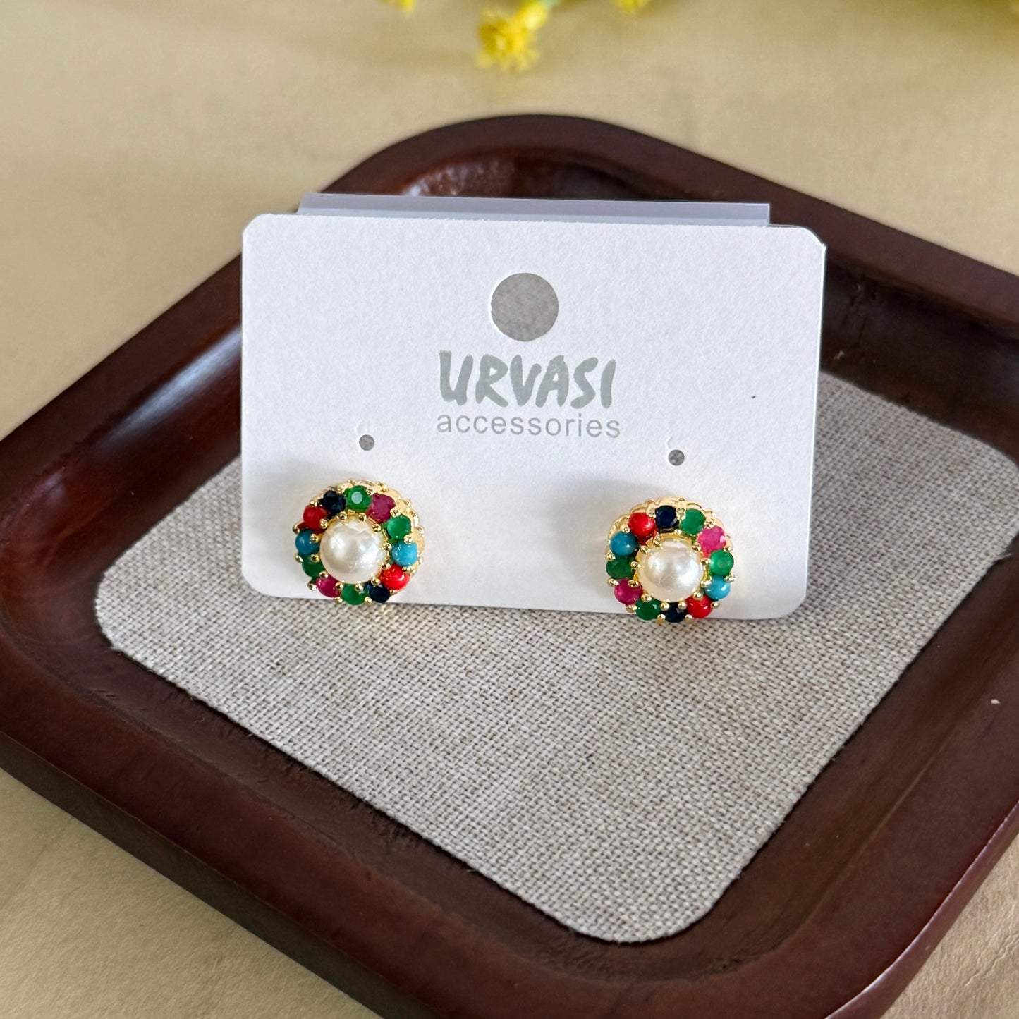 Navaratna Stud Earrings E316