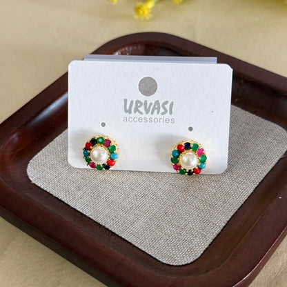 Navaratna Stud Earrings E316