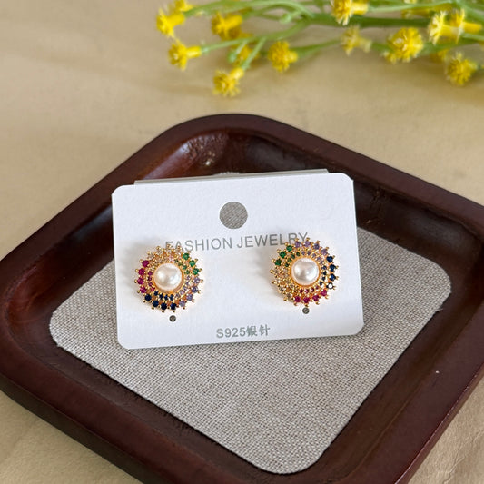 Navaratna Stud Earrings E310